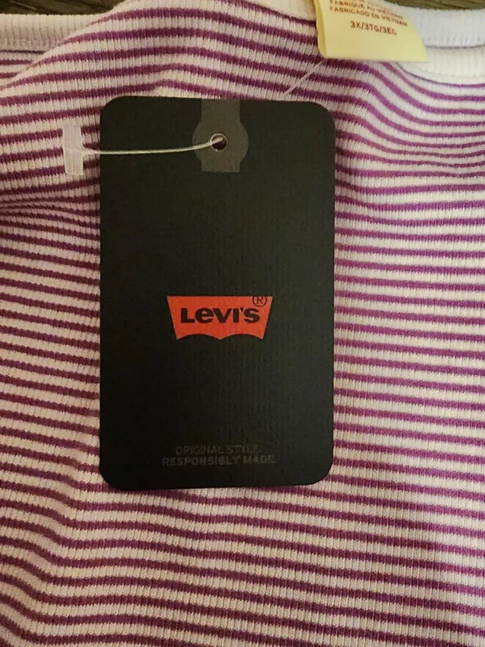 * Levi’s Striped Adjustable Strap Tank NWT Purple 3X *